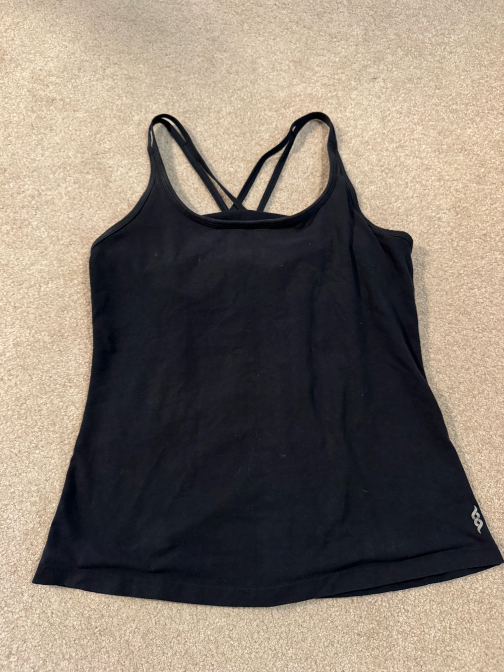 New balance Black Strappy Women’s Tank with shelf bra